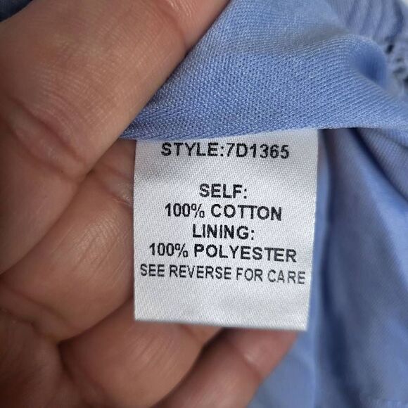 Inmod Lace Blue Striped Babydoll Tunic Mini Dress Size Small - Picture 9 of 9